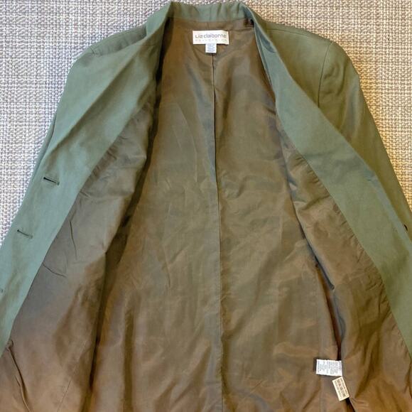 Vintage Women's Blazer Military Army Green - Grunge - 3 Pockets - Women's 6 EUC - Picture 7 of 10